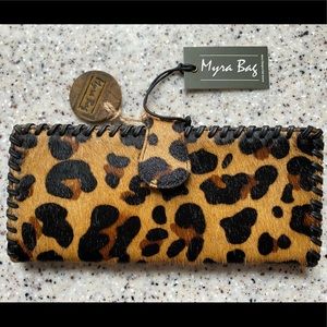 NWT Myra Bag Leopard Hairon Leather Wallet